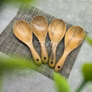 Centong Nasi Kayu Jati Motif Wooden Rice Spoon Estetik