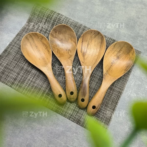 Centong Nasi Kayu Jati Motif Wooden Rice Spoon Estetik