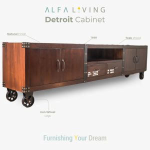 Detroit Cabinet And Buffet, Meja Tv Industrial, Kabinet Kayu Jati Minimalis, Bufet Tv